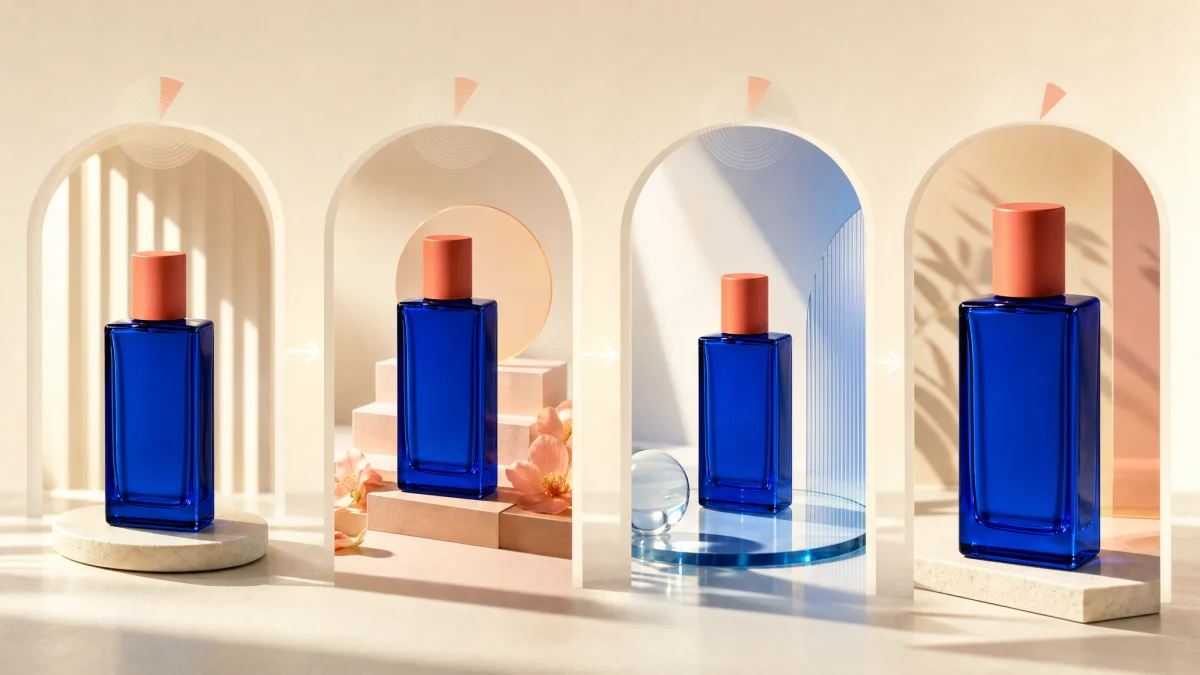 One automated campaign producing four fresh fragrance creative variants