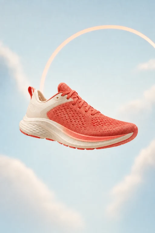 Coral running shoe brand content